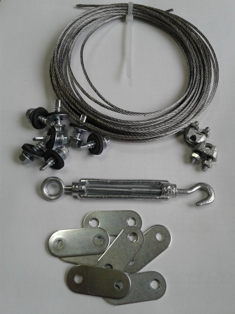 Крепеж для линейного светильника эра. Комплект тросовых подвесов c регулируемой цангой alu-maxi 2 метра, 2 шт. Комплектующие для тросовых систем ограждений. Система для подвязки растений в теплице 6м. Петля для троса анкерная.