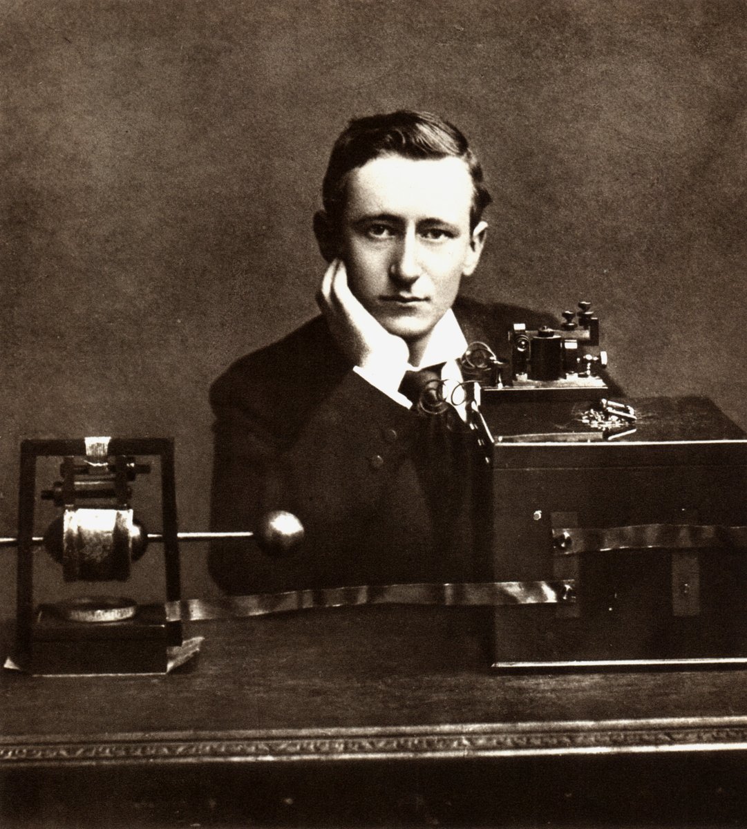 NobelPrize's tweet image. Guglielmo Marconi shared the 1909 Physics Prize for his "contributions to the development of wireless telegraphy". In the late 1800s Marconi was able to use recently discovered radio waves to transmit signals across the English Channel, from Britain to France.

#WorldRadioDay