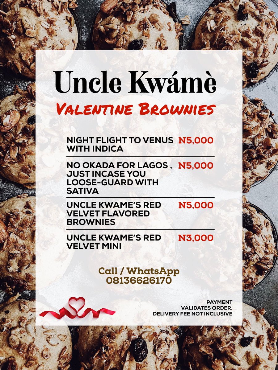 unclekwame1's tweet photo. Roses are red , violet are blue...order a pack this valentine and fly away too #OkadaBan https://t.co/vytkca1G9W