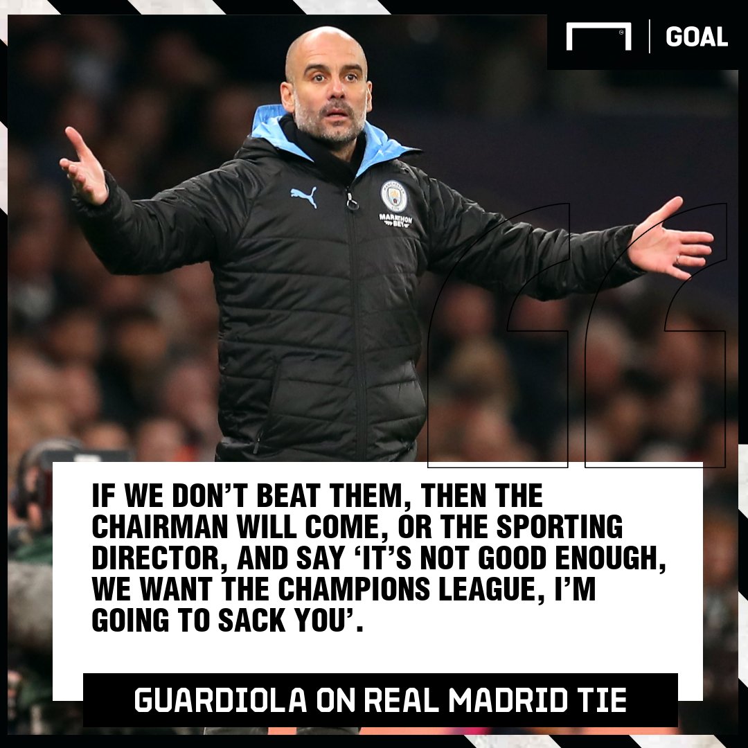 GOAL on X: Pep Guardiola thinks Manchester City could sack him if