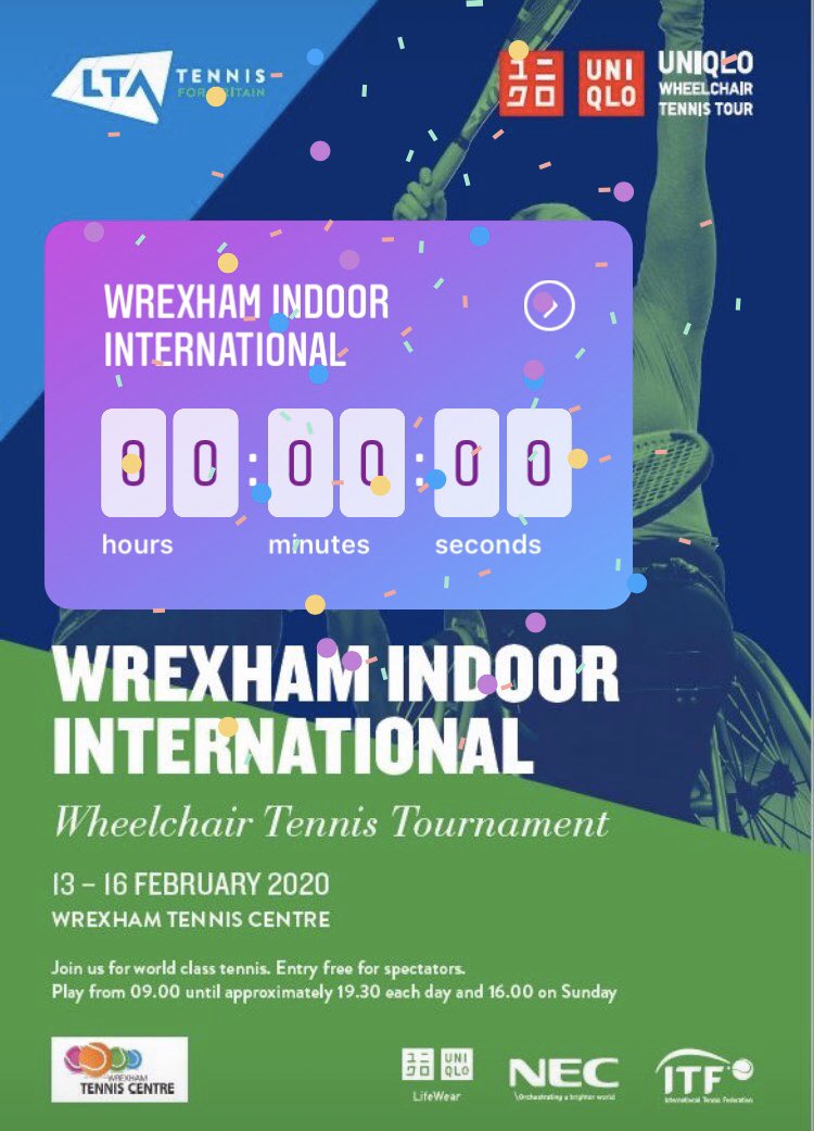 We are underway today at Wrexham Tennis Centre!

#teamwrexham #ITF #LTA #WheelchairTennis