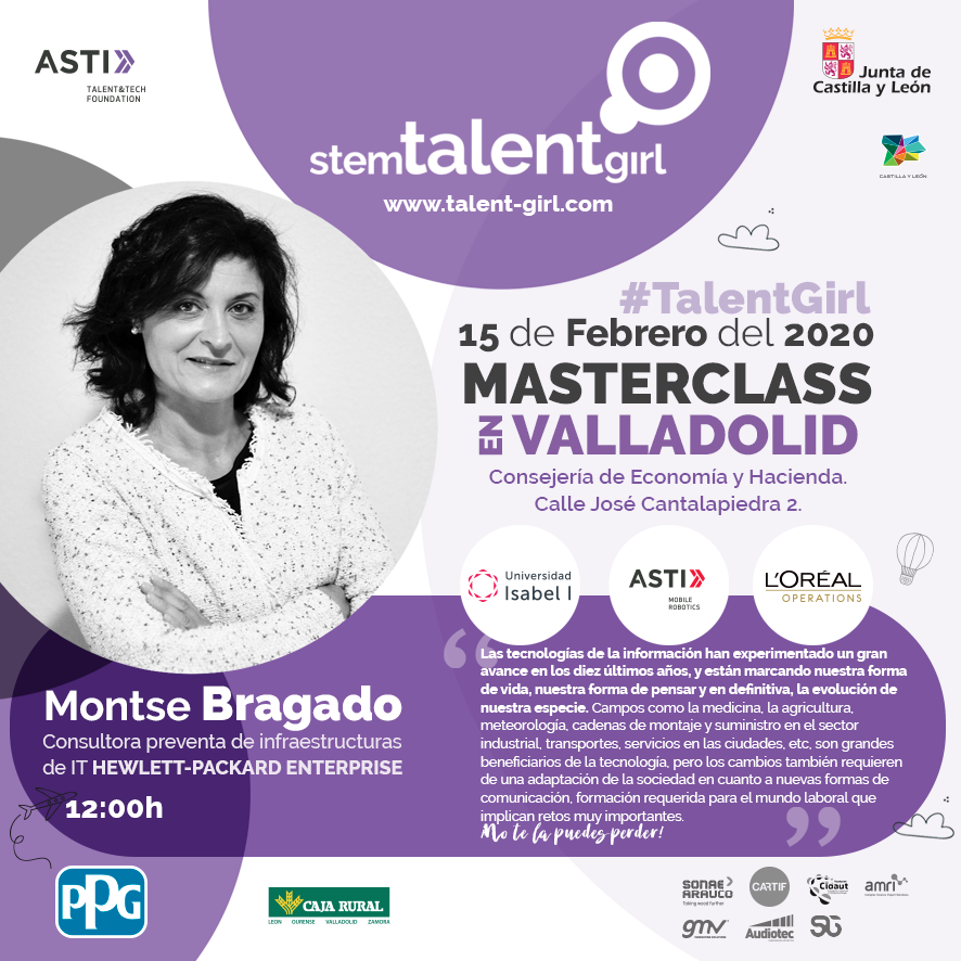 Este sábado #15febrero, nueva cita con #ValladolidSTG 💜

Montse Bragado, de <a href="/HP/">HP</a>, contará su amplia experiencia en #arquitectura de sistemas para #BigData, #InteligenciaArtificial y #DeepLearning para diversos sectores: banca, sanidad, transportes 
 
cartif.com/comunicacion/n…