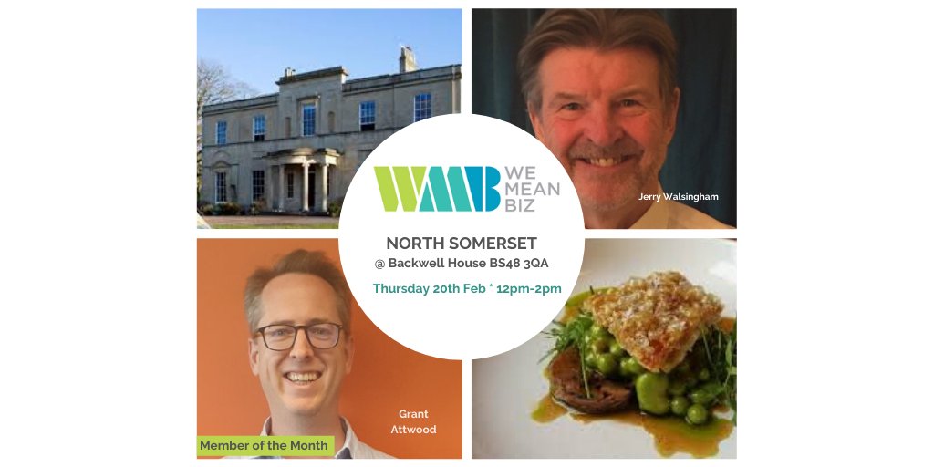 wmbnetwork's tweet photo. Our #WeMeanBiz #NorthSomerset meet is on 20th Feb at Backwell House, 12-2pm. Hear a talk by Jerry Walsingham, ‘The Top 6 Myths of Estate Planning You Have Been Dying to Find Out About’ &amp; Grant Attwood will be our #memberofthemonth. Guests welcome; https://t.co/HrFRkdqT7z https://t.co/vjNtBfak5i