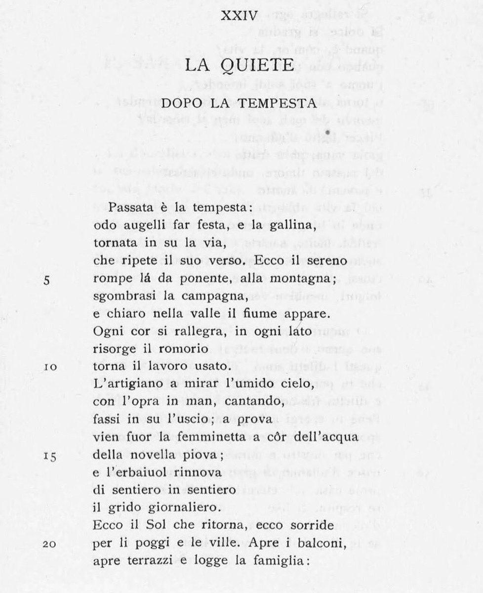 La “tempesta” di Leopardi è una forte pioggia. La nostra? Siamo sicuri che il problema siano le gocce d’acqua?