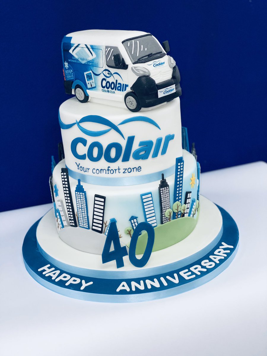 Today is our 40th Anniversary and to celebrate we had this fabulous cake made which everyone in the office is very excited to tuck into! To read about our amazing history click the link coolair.co.uk/40-years-of-co…  #wearecoolair #40years #anniversary #airconditioning #HVAC #Coolair