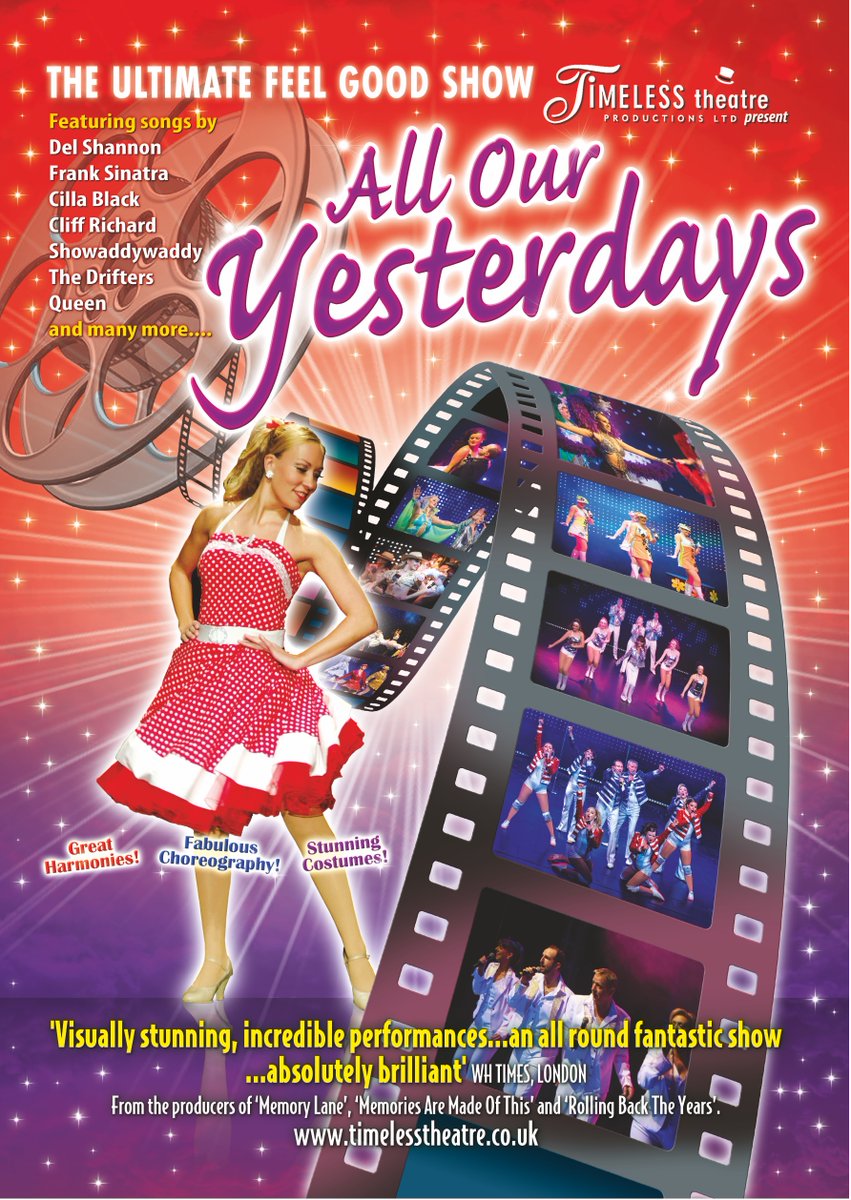 It's the ultimate feel good show! <a href="/Timeless_Inter/">Timeless-Entertainment</a> are back in #Dudley for a matinee performance of the fab 'All Our Yesterdays' on Tue 17 March 💃 🎶

🎟️ boroughhalls.co.uk/all-our-yester…
