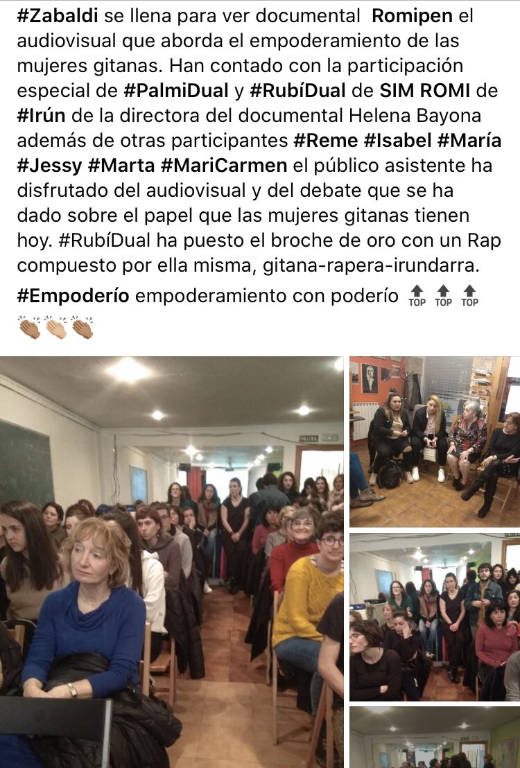 gazkalo's tweet photo. Exitazo de #Romipen @Zabaldi el #Empoderio empoderamiento con poderío de las mujeres gitanas 👏🏽👏🏼👏🏽😍😍😍💪🏽💪🏼💪🏽 https://t.co/QJ8CyyofRw