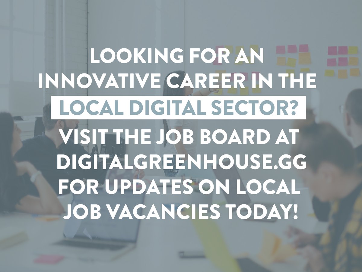 Looking for a local career in the digital sector? Take a look at our Job Board page, regularly updated with new job vacancies!

digitalgreenhouse.gg/careers/jobs

#JobBoard #DigitalOpportunities