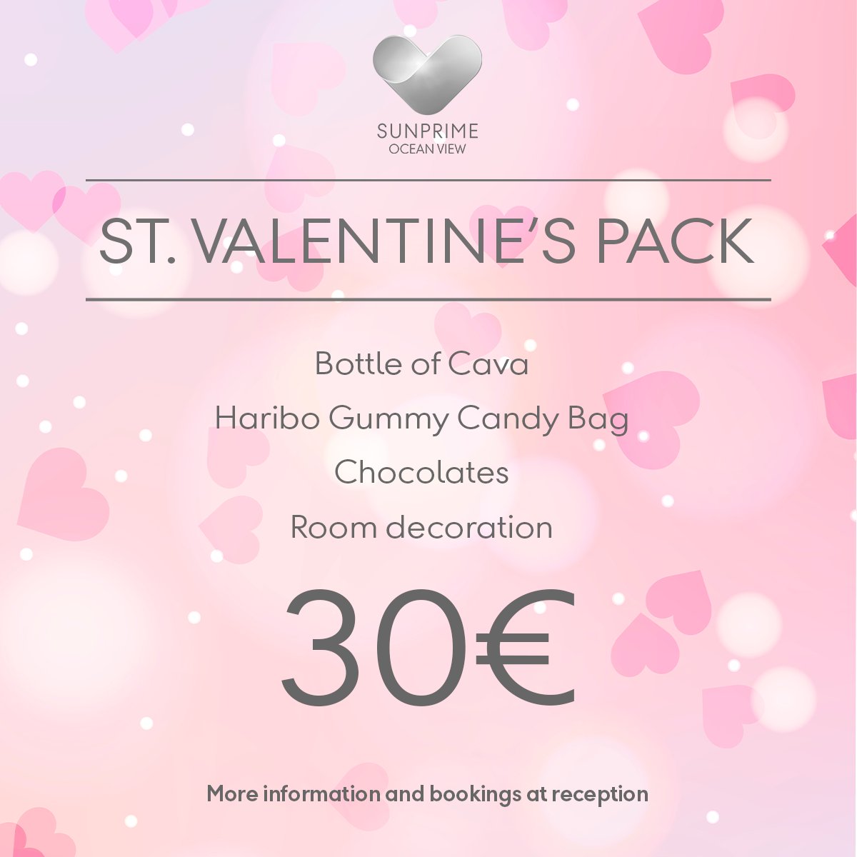 sunprimeocean's tweet photo. Celebrate St. Valentine's in a very special way! 😍
Ask our staff at the Front Desk for our St. Valentine's Pack and surprise your other half with some nice little gift at the room ❤️

#CoralHotels https://t.co/vM6fjOHtM7