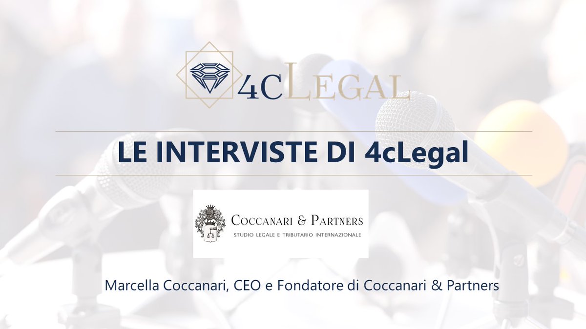 Intervista all'Avv. Marcella Coccanari. 
Dalla direzione legale in azienda alla creazione di uno Studio altamente strutturato al servizio dell'impresa, ma con un significativo impegno anche su temi sociali e la sostenibilità ambientale: bit.ly/31UuTLN