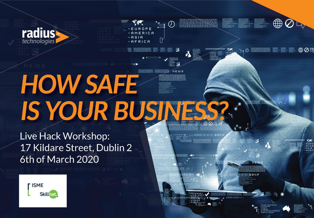 radiustechltd's tweet image. .@isme_ie and Radius are holding a Cybersecurity breakfast workshop aimed at SME business owners and senior managers on the 6th of March starting at 7:30 am and finishing up at 10:00 am. 

Places are limited so book your place today! isme.ie/live-it-hack-w…

#skillnet #radius