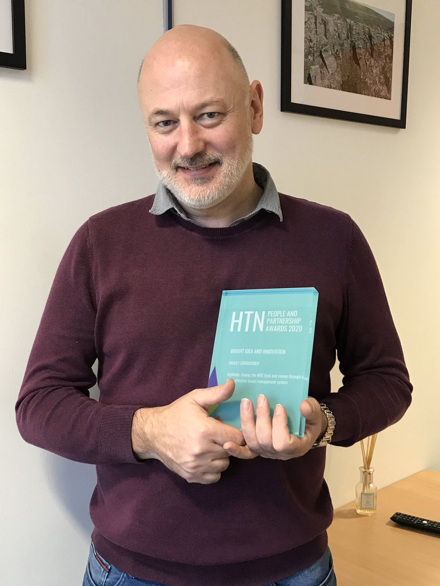 Here’s our very own Rob with our <a href="/health1tech/">HTN Health Tech News</a> #HTNDigitalWeek award! 🏆 #MyMedic #BrightIdeaandInnovation