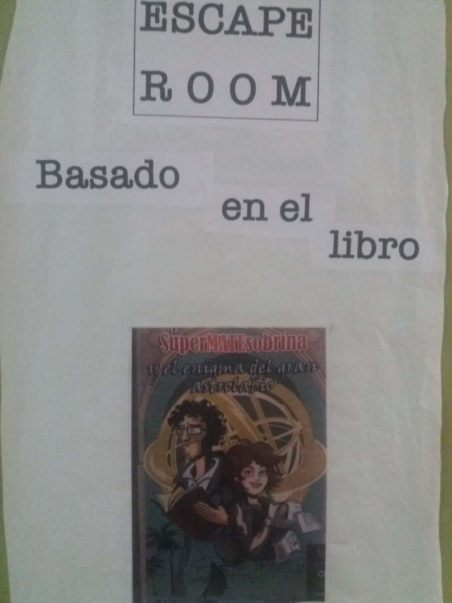 SONIACUEN's tweet photo. Hoy Julia y su grupo de 2ESO han repetido su actividad de ESCAPE ROOM en el @iestnt.
#2APSD ha participado. ¿habrán resuelto laa diferentes pruebas?
#hablandohumano
#EquipazoIESTNT
#actividadesinteretapas https://t.co/QcpU3WnVT7