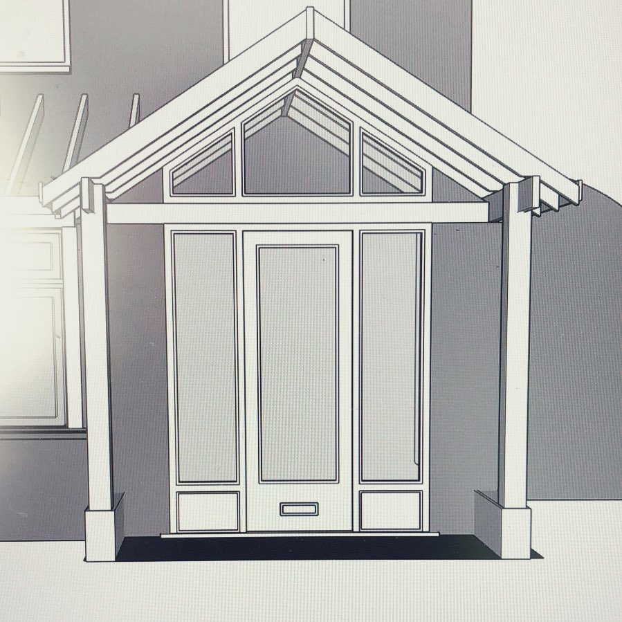 BerryRossUK's tweet image. Bespoke porch design taking shape at our Streatham project. Door to be supplied by our sister company @BerryWindows #Streatham #BerryRoss #Berrywindows #bespokefrontdoor #designandbuild