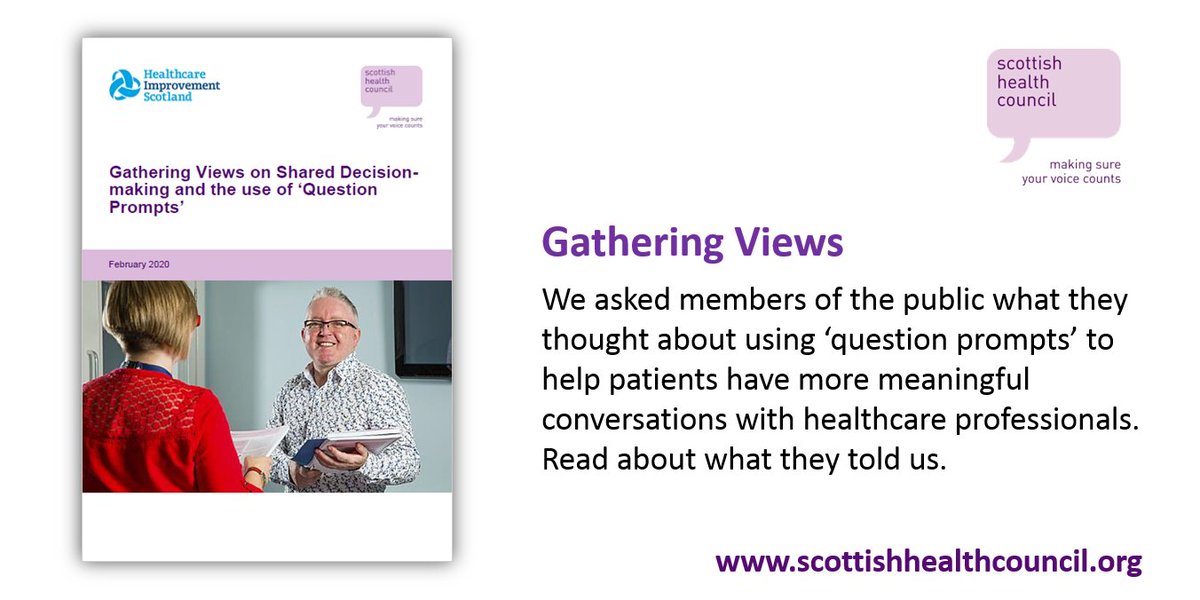 HISengage's tweet photo. We asked members of the public what they thought about using ‘question prompts’ to help patients have more meaningful conversations with healthcare professionals.
➡️Read about what they told us in our latest report.
https://t.co/qhfkABOSZR
#RealisticMedicine #GatheringViews https://t.co/wllHlTz8Ta