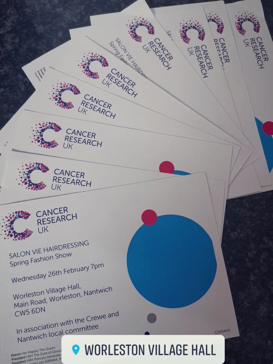 Salon Vie are hosting a Spring Fashion Show in association with Crewe & Nantwich @CR_UK local committee.  ComMA will be there with advice about talking to your HCP about sex and cancer. Tickets £13 incl. refreshments. Join us 26 Feb 7pm #sexandcancer #CancerAwareness