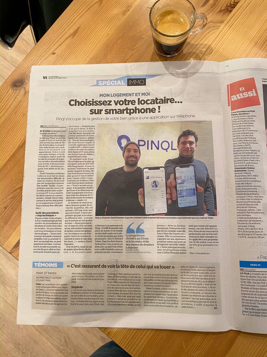 MyPinql's tweet image. Nous sommes dans @le_Parisien aujourd’hui #pinql #gestionlocative #proptech