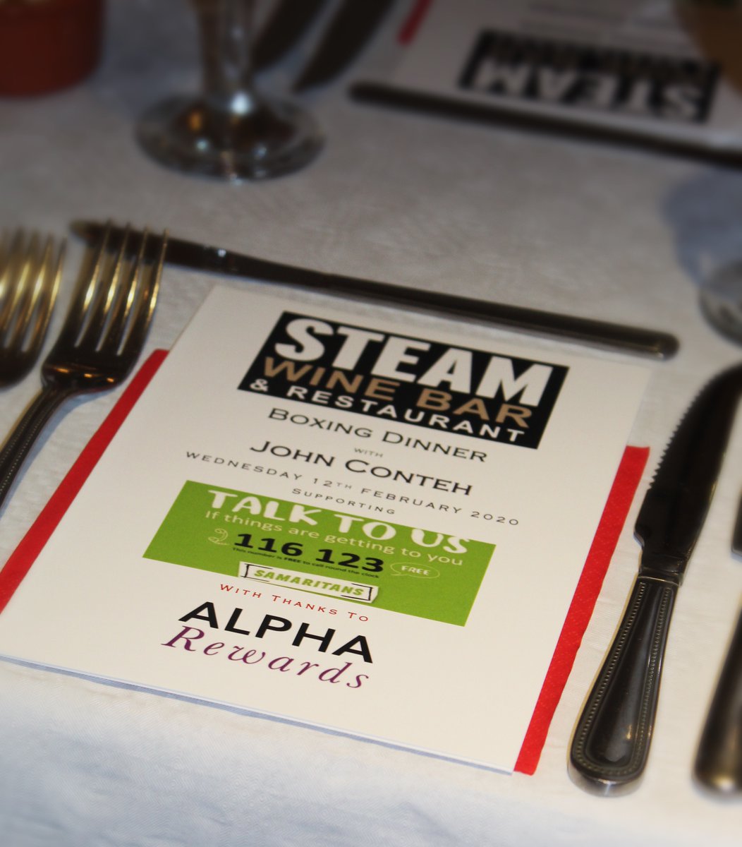 Alpha__Rewards's tweet image. We’re so pleased to have sponsored our Ambassador of Sports, John Conteh MBE’s charity dinner Steam Wine Bar &amp;amp; Restaurant yesterday with proceeds from all charity auctions going to Samaritans and The John Conteh Foundation.
#alpharewards #thealphaway #johnconteh