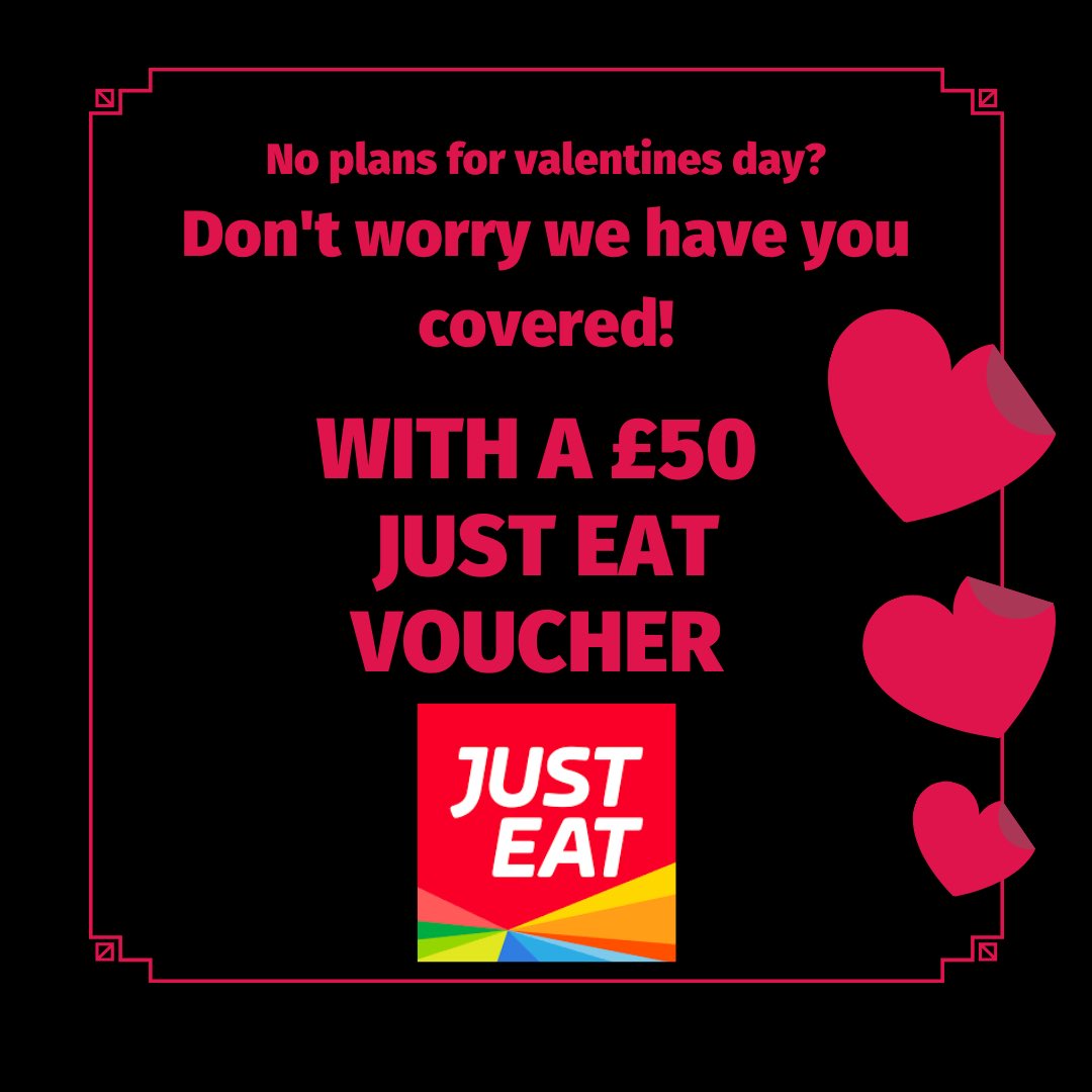Not long till Valentine’s Day! ♥️ WIN a £50 @justeatuk voucher by liking this post &amp; for double entry retweet📣this post! Lots of love Talon ♥️winner will be announced on Valentine’s Day <a href="/11am/">11 am in morning</a>♥️  #valentines #valentinesday2020 #plumbproud #plumber #electrician #builder #tradesman