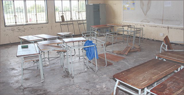 This is a classroom in Oshana region. The region has over 17 secondary schools without hostels in the region and more than 71 classrooms need to be constructed...According to the regional director of education