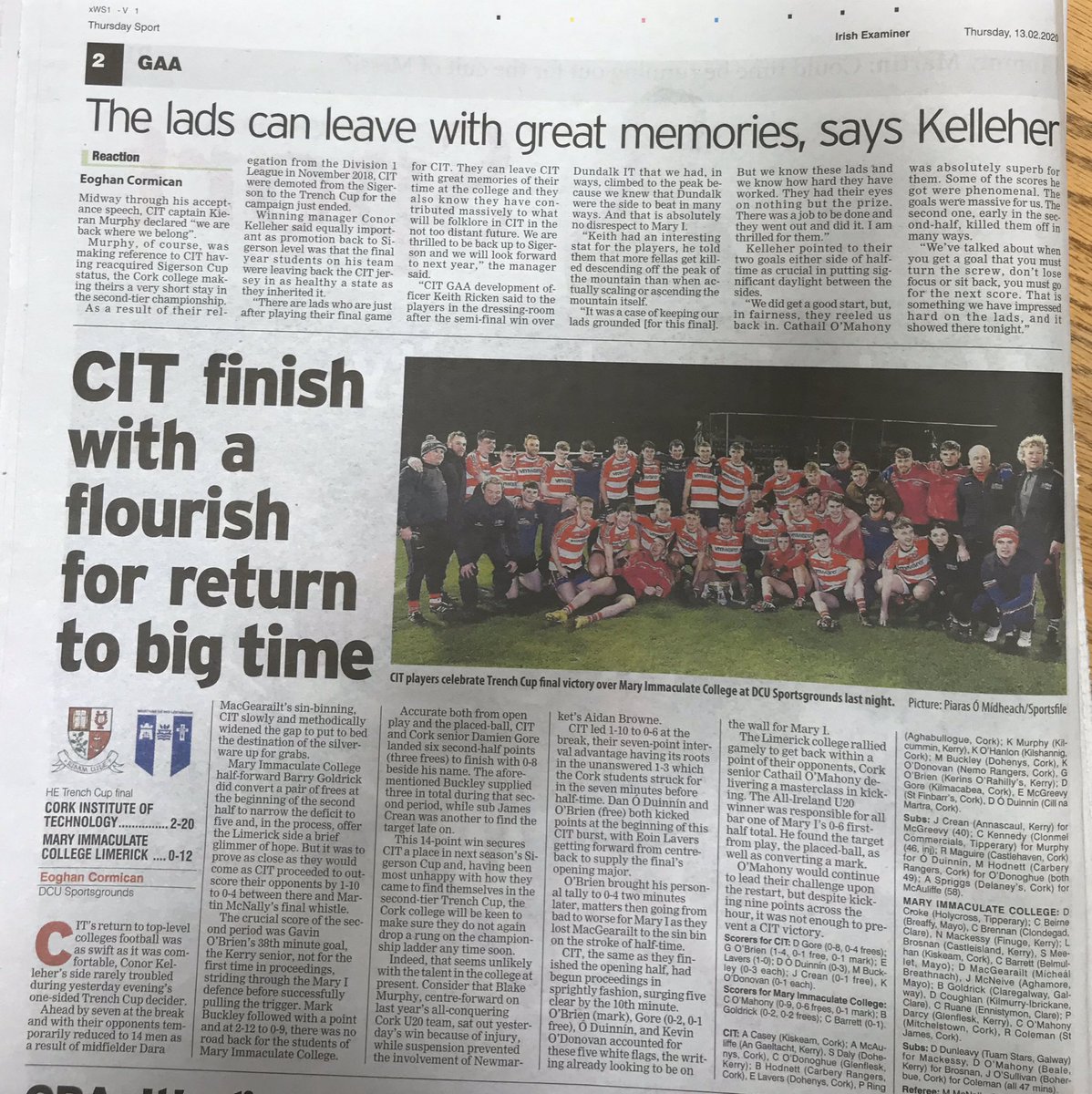 MTU Cork Campus Student GAA Club tweet media