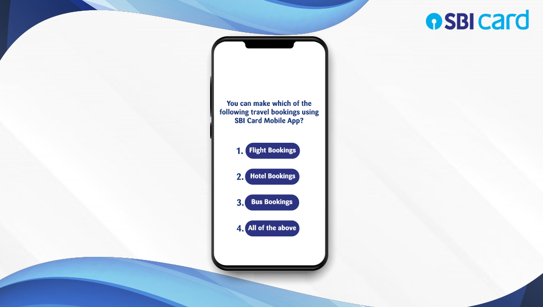 SBICard_Connect's tweet image. Now is your chance! Answer with the correct option using #knowyourapp in the comments section and stand a chance to win an Amazon Gift voucher for ₹1000! 

Click to download #SBICard mobile App: rebrand.ly/app-social

Contest T&amp;amp;C: bit.ly/2vP1K8X
#MakeLifeSimple