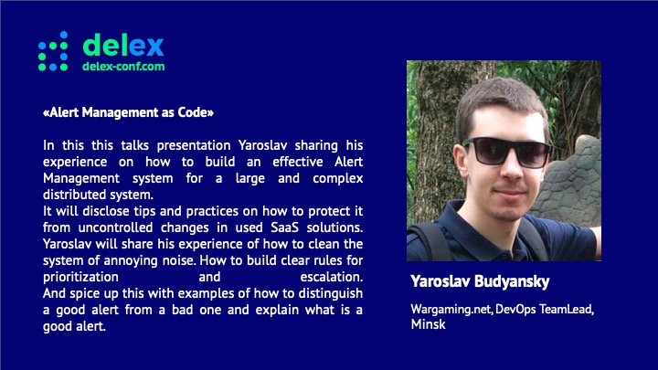 delex_conf's tweet photo. 📌DelEx Speakers

Yaroslav Budyansky
"Alert Management as Code"

Больше инфо: https://t.co/STCCHJsHbq

#delexconf2020 #delexspeakers #devtestops #devops #testautomation #minsk #conference https://t.co/gWitn9onEH