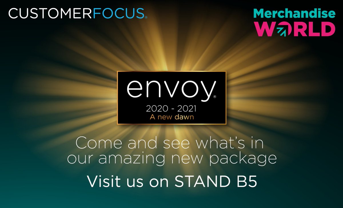 Last day at Merchandise World, come and find out about our amazing new package for Envoy! Visit us on stand B5.