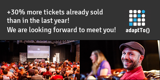 adaptto's tweet photo. We are pleased about the great interest in the #adapto() 2020. In comparison to last year +30% more #tickets have already been sold. Get your ticket now: https://t.co/JJBNVMeVDn
We are looking forward to meet you!

#conference #aem #adaptto #java #adobe #apache-sling https://t.co/PawgzwUGXi
