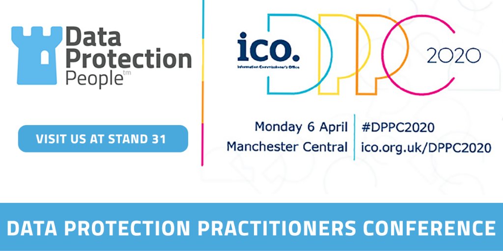 datapropeople's tweet photo. We are very delighted to announce that Data Protection People have been offered a stand at the ICO Data Protection Practitioners Conference in #Manchester on Monday 6th April 2020. https://t.co/QdYZ2rAM7Q

This will be our 5th year in attendance.
#DPPC2020 #dataprotection https://t.co/hXTBz5WroJ