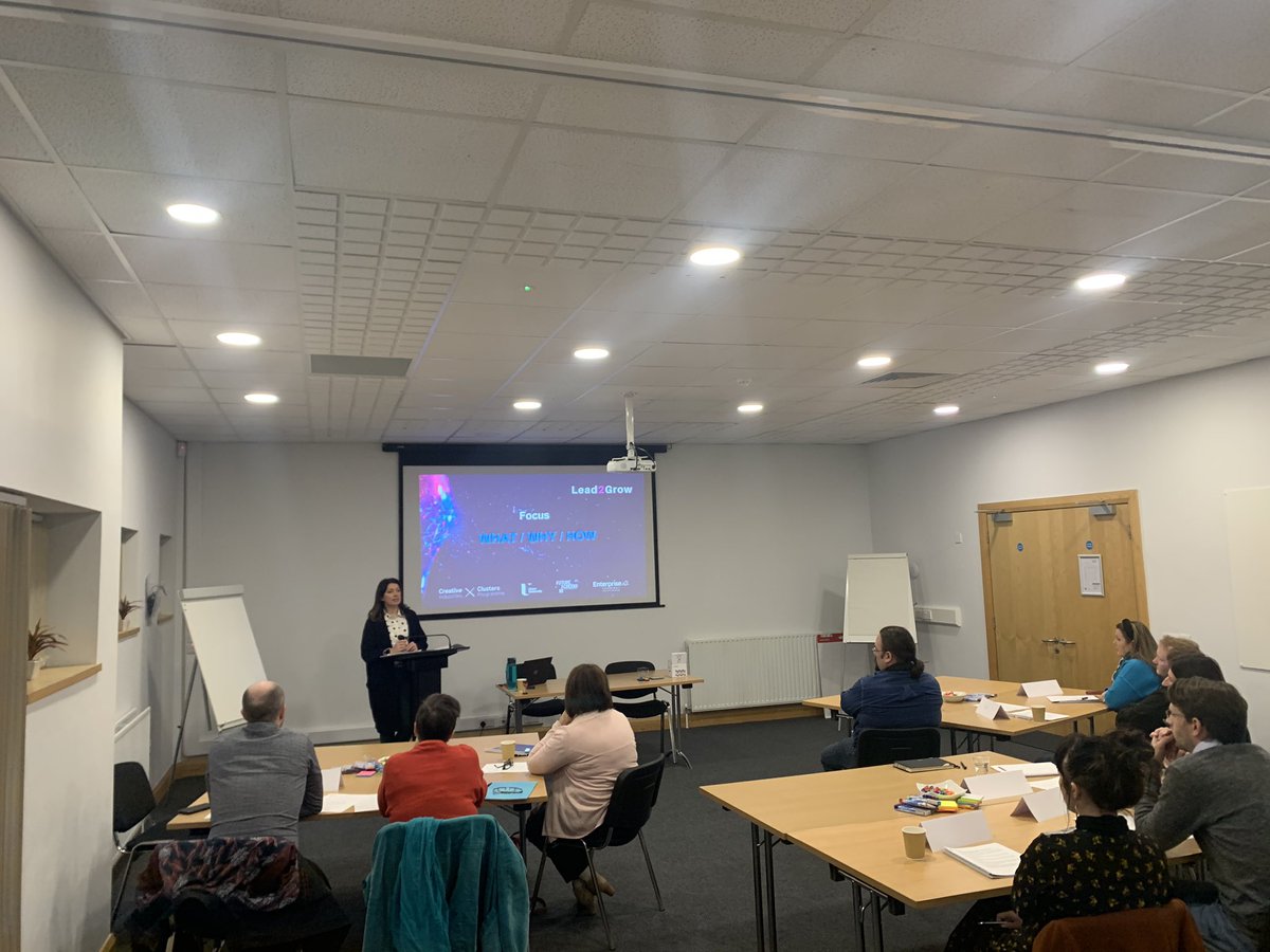 WithersRach's tweet photo. @KariseKc introducing day 1 of our third #Lead2Grow cohort in @Enterprise_NW - Excited to see the journey of the local Creative Industries! @futurescreensni https://t.co/8JCOk0iZF3