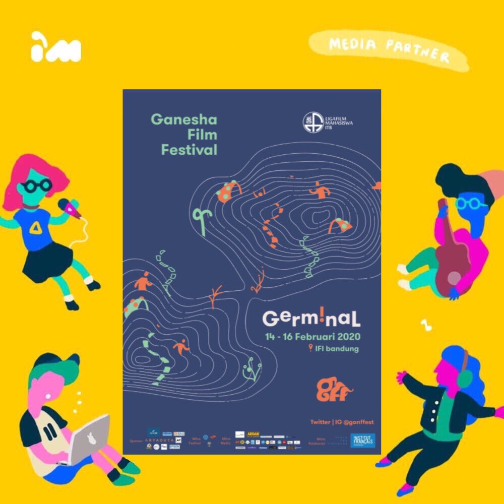 [GANESHA FILM FESTIVAL 2020]

Dengan bangga, Liga Film Mahasiswa ITB mempersembahkan Ganesha Film Festival 2020!!

🗓: 14 - 16 Februari 2020
🏢: IFI Bandung

Untuk info lebih lanjut, silahkan mengunjungi website ganffest.com / media sosial kami
IG &amp; Twitter : <a href="/Ganffest/">Ganesha Film Festival</a>