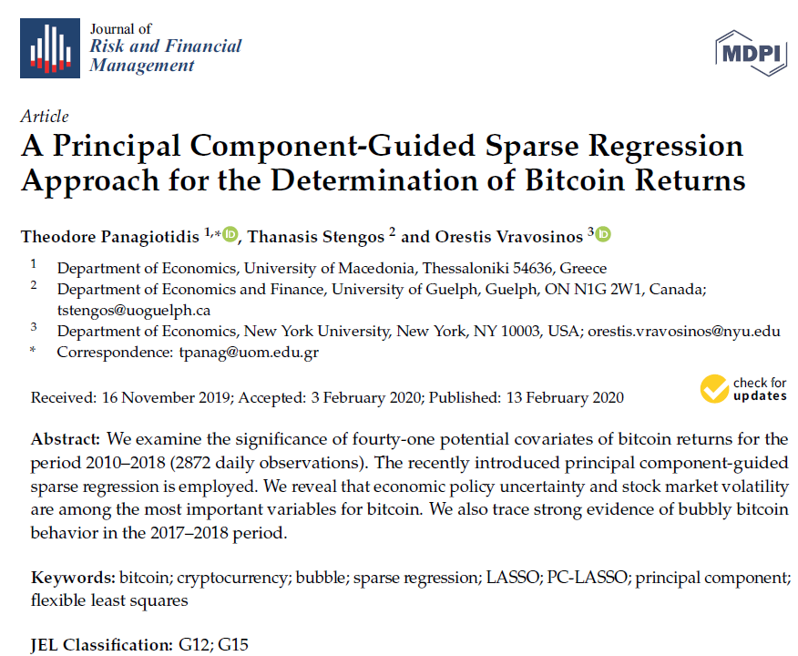 TPanagiotidis's tweet photo. New paper on bitcoin https://t.co/j5AvrMjt6W
#bitcoin #econometrics @MDPIOpenAccess https://t.co/FJIwPdAo1t