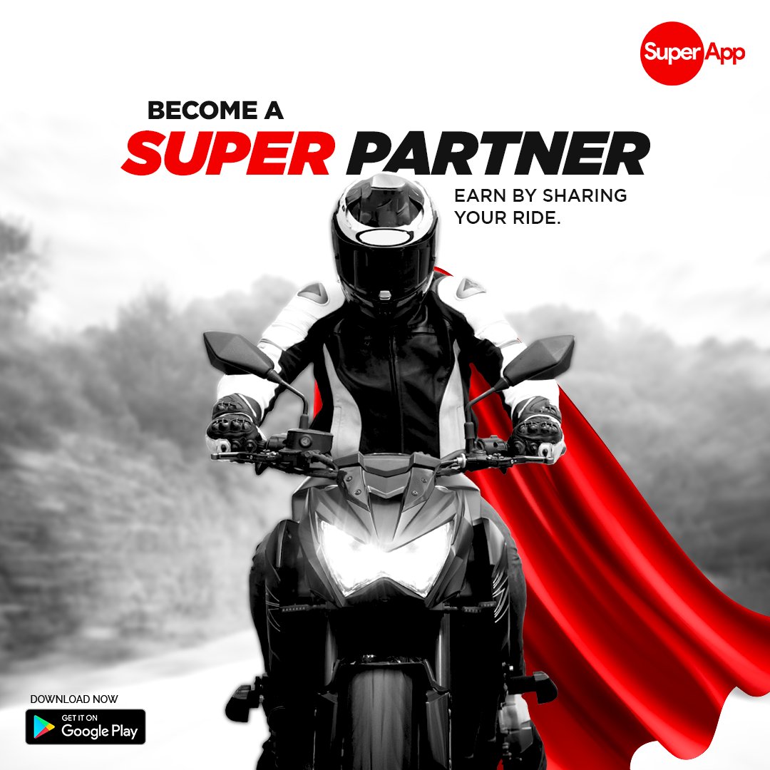 SuperApp_nepal's tweet photo. Become a #SuperPartner with #SuperApp and earn by sharing your ride! 
 
SuperPartner Facility &amp; Benefits:
   1. Earnings up to 30,000/-
   2. Only 10% Commission
   3. Insurance
   4. Loans
   5. Discount on Bike maintenance and many more.
 
CALL: 9803802177 
*T&amp;C Apply https://t.co/3I1jjgI06H