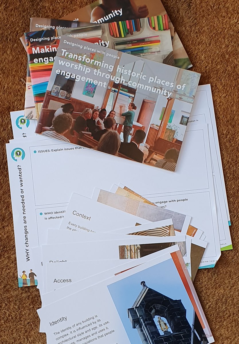 TrvrCooper's tweet photo. Picked these up yesterday at yesterdays #EDPLive, run by @empoweringdp. Stimulating ideas for involving a community in the (re)design of church buildings. On the website of course, but uncool me likes a nicely printed booklet. Will we use these for our village church? https://t.co/WAByQ3FUJD
