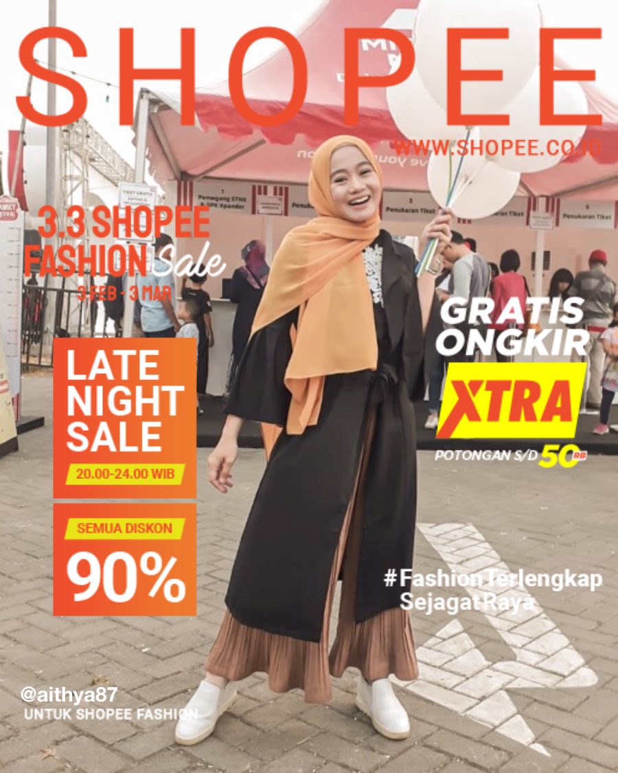 AithyaMarilla's tweet photo. Jalan2 dg outfit diwarnai dg warna oranye, coklat, dan hitam ttp gak mati gaya kan? Oh ya balon aja kupegang erat2. Kamu sudah pegang erat dan miliki belum fashion favoritmu di @ShopeeID . Mumpung ada 3.3 Shopee Fashion Sale😍😍#FashionTerlengkapSejagadRaya
#33ShopeeOOTD https://t.co/YuHxzHsoHF