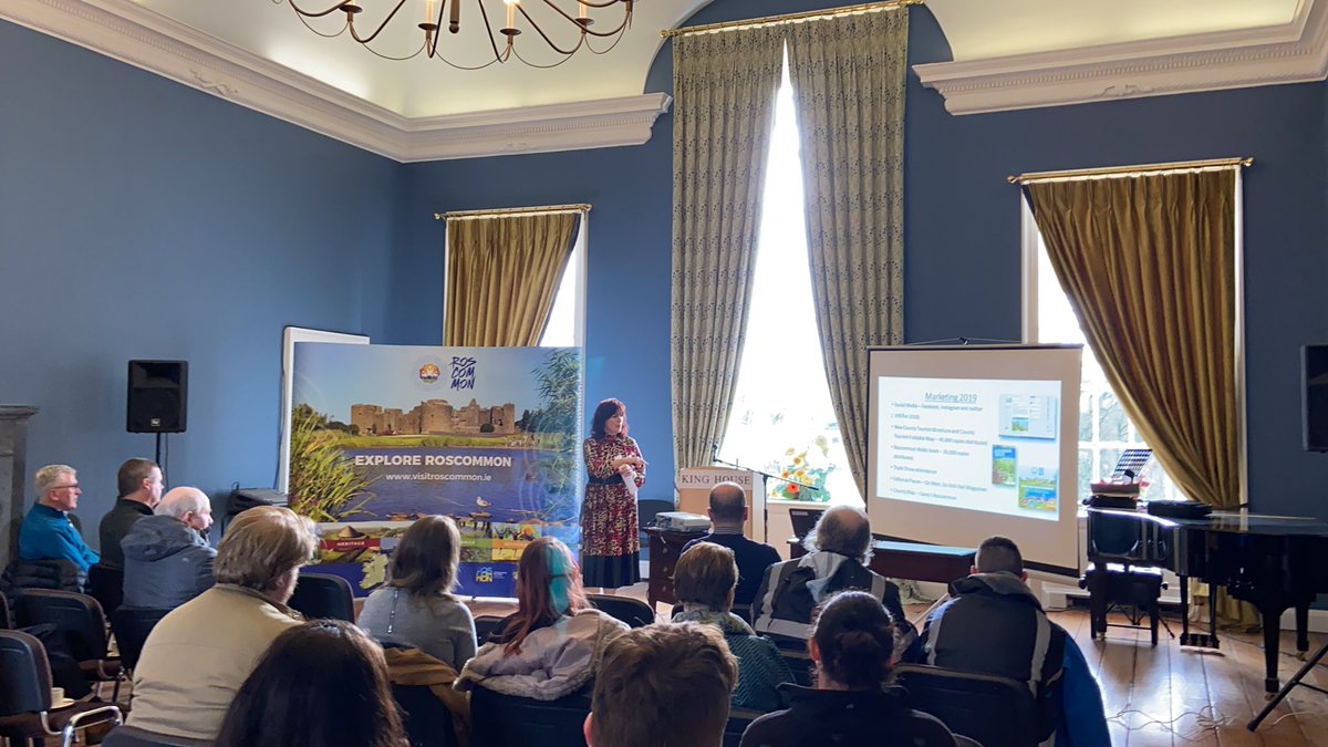 Tourism networking event starting now in King House. #visitRoscommon #Rathcroghan #StrokestownPark #loughkey #Baysports #unabhan #heartofireland #kilronancastle kilronancastle #elphinwindmill # cloonfadScenicwalks # clonalishouse #willowbrookglamping #irelandshiddenheartlands