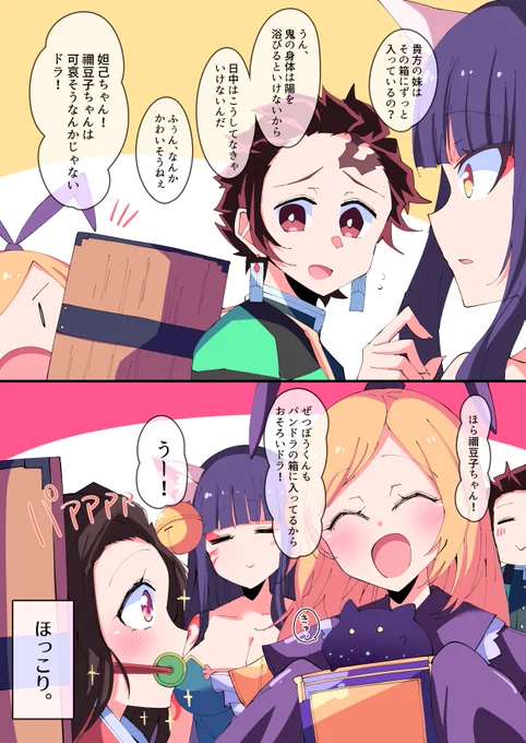 禰豆子ちゃんとパンドラちゃん 
