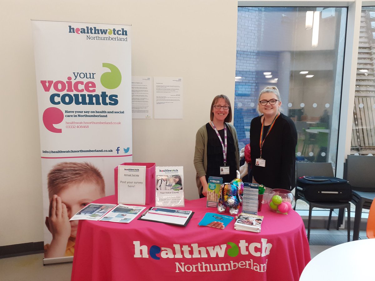 HWNland's tweet photo. Come and tell us what you think of care services. We are at The Northumbria Hospital until 12 noon. #cramlington. Thank you to Amy Pathway Coordinator @CNTWNHS for coming to chat with us. https://t.co/WrUitzVxK2