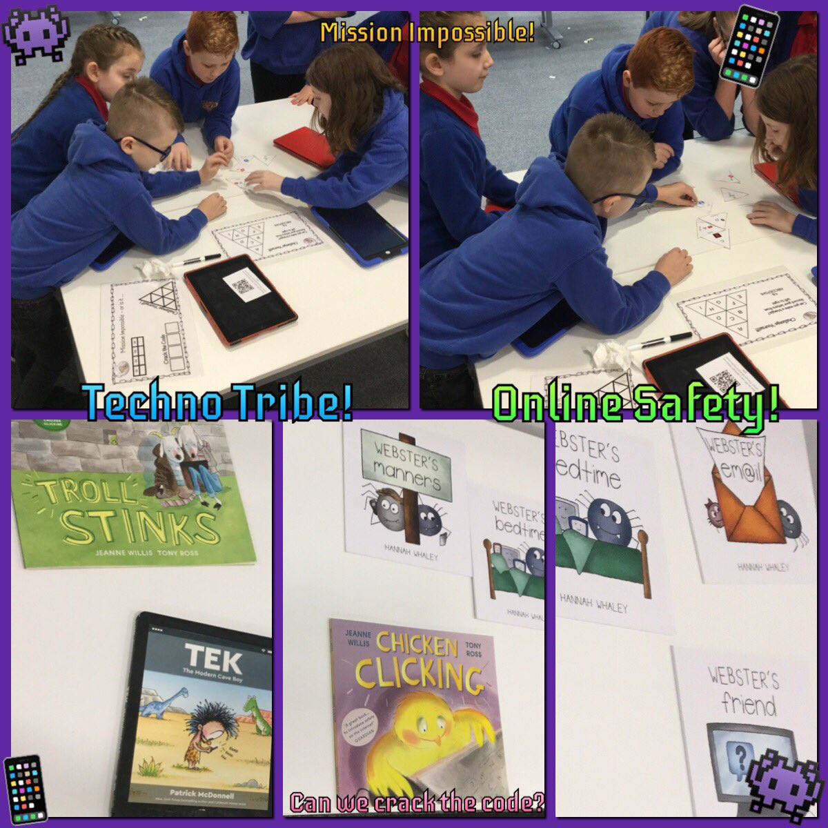 PPS_Eira's tweet image. Having fun learning about online safety. We’re currently on a mission to crack codes! @maindeeprimary @EdenEdCentre @EAS_Digital @Phip_Primary #phipict #TechnoTribe 📱👾🤔