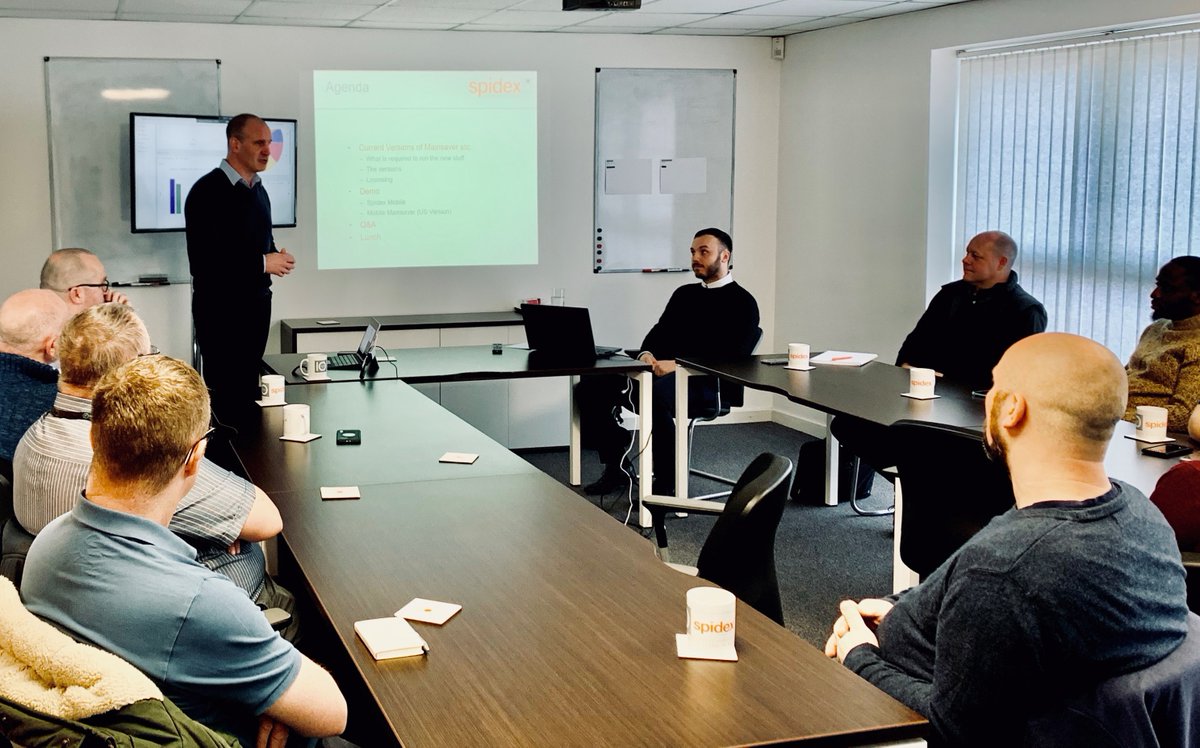 SpidexSoftware's tweet image. Today is the first of two Spidex Mobile #CMMS Open Days, where will be showing our new mobile maintenance app. 

Managing Director @spidexman opens proceedings by welcoming our customers Avara Foods, Associated British Ports, Middlewich Food Trays and Thermofisher Scientific.