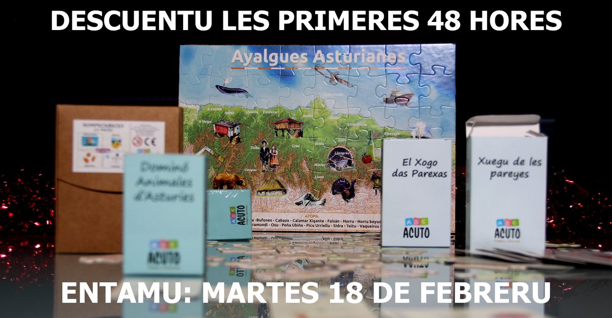 AcutoXuegos's tweet photo. 🔔🔔 Los dos primeros díes de crowdfunding podrás conseguir el to ¿Cuála ye? a un meyor preciu. Si tovía nun lo faes, síguinos en Verkami pa tar sollerte del entamu de la campaña: 👉👉 https://t.co/TM9x1ob4vt 👈👈

#asturies #asturias #asturianu #llinguaasturiana #cualaye https://t.co/oUxBELZ2kD