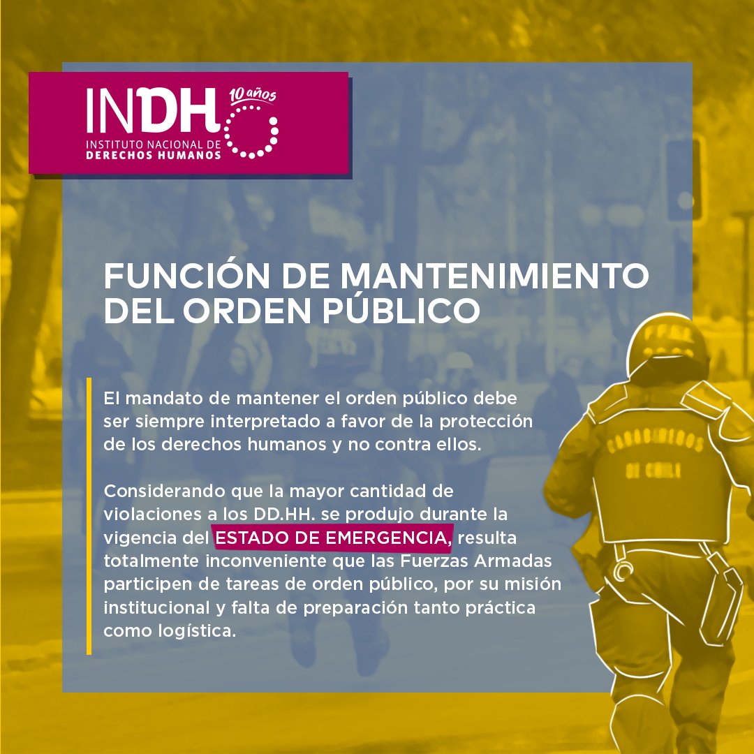 inddhh's tweet photo. ✅El #InformeINDH 2019 sostiene que el país está frente a situaciones graves de violaciones a los DDHH, -no simples abusos o excesos aislados- y recomendó que se disponga que las Fuerzas de Orden Público hagan uso de la fuerza con estricto apego al respeto de los derechos humanos https://t.co/HxlFcMmRlX