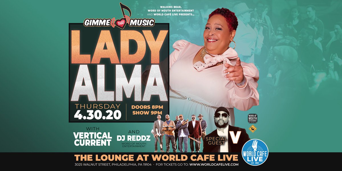 *New Show // On Sale Now*
<a href="/theladyalma/">alma horton khanya</a> with <a href="/VerticalCurrent/">Vertical Current</a> &amp; DJ Reddz in The Lounge on April 30th! Her show last month sold out, so don't wait.
Tickets: bit.ly/2OQUv6V