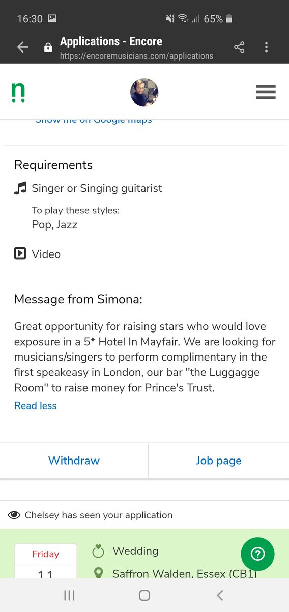 Nigelsongs's tweet photo. So apparently @Marriott Hotels (2018 revenue $20.75 billion) are happy to lie to musicians about fees and actually pay them in 'exposure'. @PrincesTrust @joinencore https://t.co/huEQl99zS9