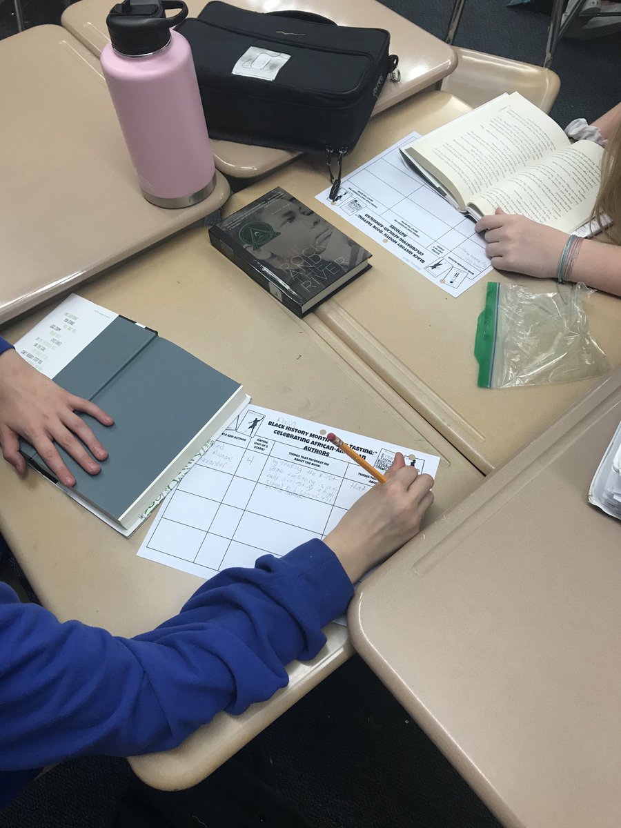 MrsReilly's tweet image. Eighth and seventh graders explored texts written by black authors in honor of today’s African American Read-In; they found so many titles that they are excited to read! #loganproud #becauseofloganteachers