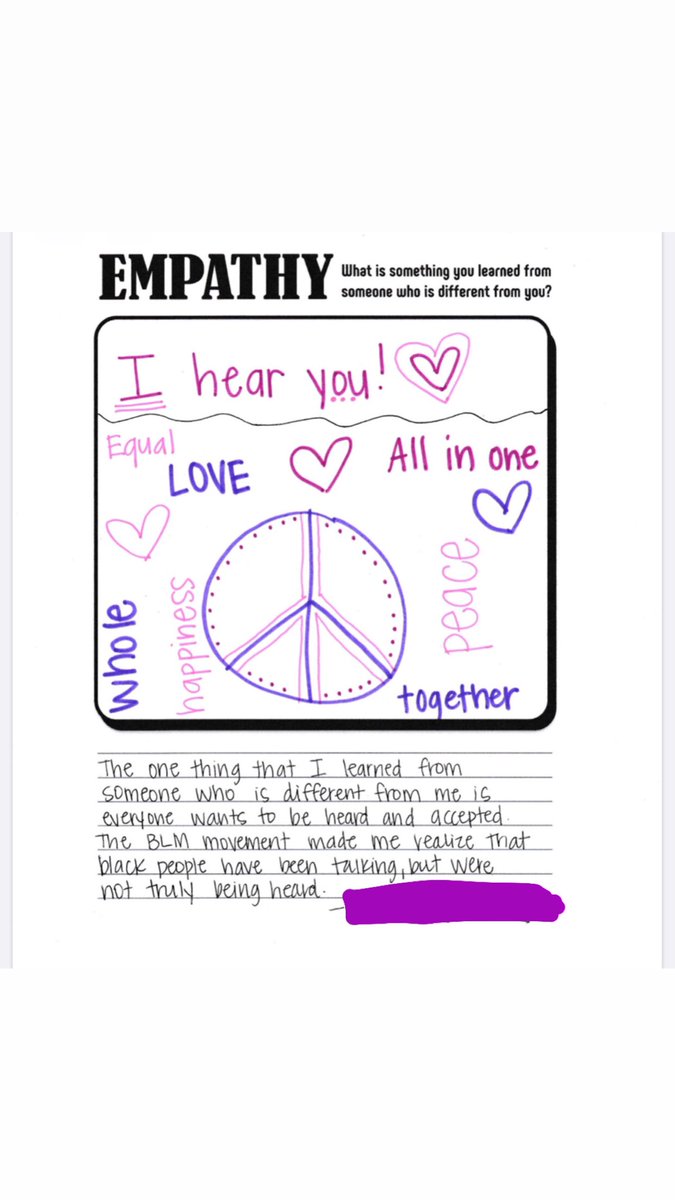 #BlackLivesMatterAtSchool was focus of module for Social Foundations of Education course I teach. Here are a few shots the #BLMatSchool Coloring Book. DIVERSITY and EMPATHY were the most popular principles. #TeacherEducation #TeacherPrep #Educator #TeacherEducator