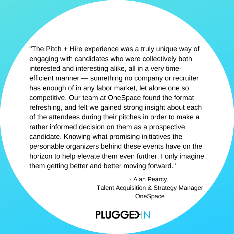 pluggedinhq's tweet image. Hear what @onespace_com Talent Acquisition &amp;amp; Strategy Manager Alan Pearcy has to say about his experience at the Pitch + Hire. Registration is still open for February 27 at @CortexSTL via pluggedinpitchhire.splashthat.com. #stl #startup #talent #hiring #softwaredeveloper