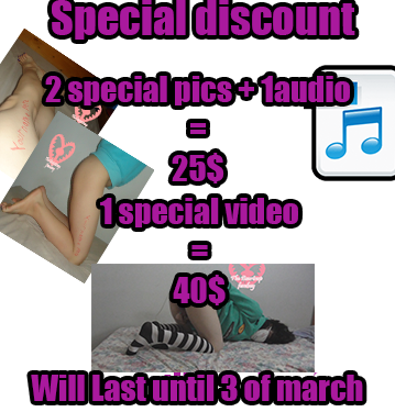 Well, time for a new discount >w< if you help me out it would mean the world to me, and if you buy something