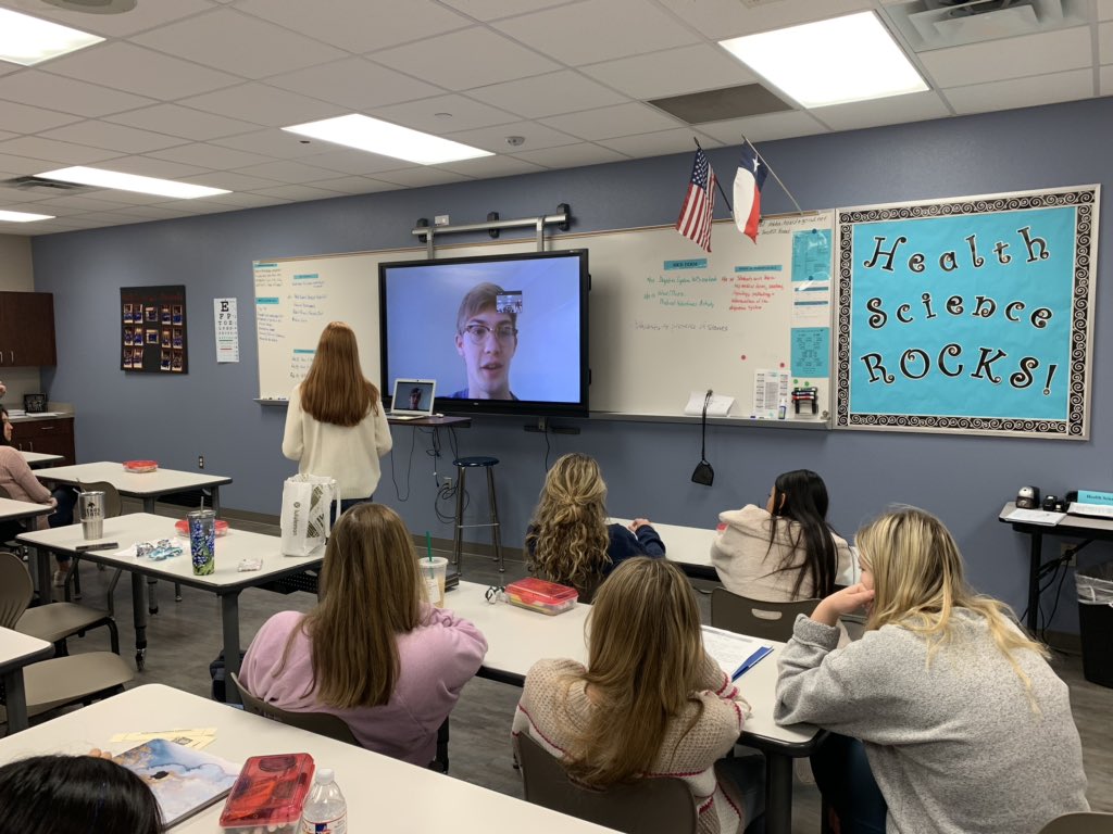 A HUGE thank you to Chase McClendon, 2015 CHHS grad. &amp; current medical student at UT McGovern Medical School, for sharing his premed/med school experiences to our HST classes! We appreciate your advice for future <a href="/GCISD/">Grapevine-Colleyville ISD</a> premed students!
#GCISDCTE #TECC
#GHSUnity #CHPantherPride